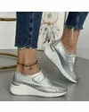 Pantofi Piele Naturala Amy - Argintii