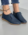Pantofi Piele Naturala Angel - Bleumarin 2