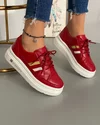 Pantofi Piele Naturala Ava - Rosii 1