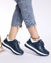 Pantofi Piele Naturala Bleumarin Casual XH-2784 3