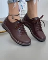 Pantofi Piele Naturala Casual Cafeniu Inchis AP-2111 1