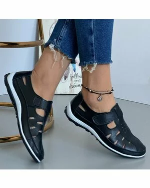 Pantofi Piele Naturala Cessi Negri