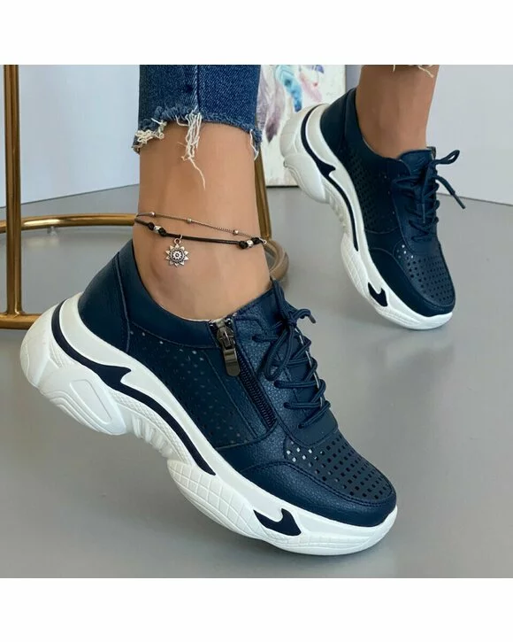Pantofi Piele Naturala Dora2 - Bleumarin