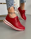 Pantofi Piele Naturala Ingrid - Rosii 1
