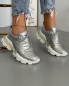 Pantofi Piele Naturala Kimi - Argintii 1