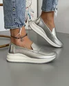 Pantofi Piele Naturala Larisa - Argintii 3