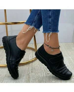 Pantofi Piele Naturala Noba - Negri