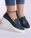 Pantofi Piele Naturala Sofia - Bleumarin 3