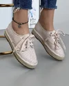 Pantofi Roz Piele Naturala Casual Perforati Cu Talpa Cusuta T01104 2