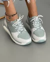 Pantofi Sport Piele Naturala AW199 Albi Cu Albastru 3
