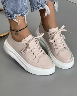 Pantofi Sport Piele Naturala Roz Ariana