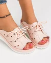 Papuci Piele Naturala Dama Roz AW399 3