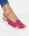 Sandale Fucsia Cu Argintiu Piele Naturala AK213 4
