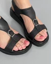 Sandale Negre Piele Naturala EPN615