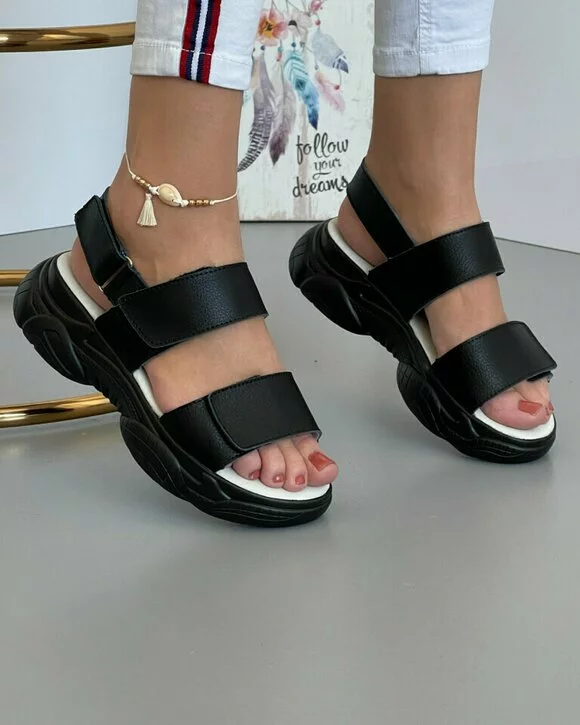 Sandale Piele Naturala Amber2 Negre