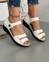 Sandale Piele Naturala Carla Albe 1