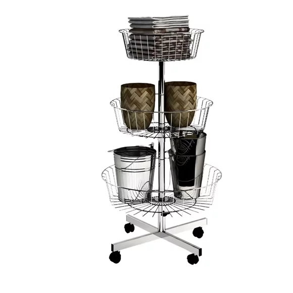 Stand promoțional rotund, cromat – 3 niveluri picture - 2