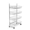 Raft de expunere cromat cu 4 niveluri – stand mobil pentru magazin, 70 cm picture - 1