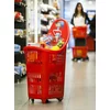 Cos supermarket cu roti 70 litri, rosu