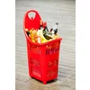 Cos supermarket cu roti 70 litri, rosu
