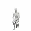 Manechin din plastic dama alb lucios, sezut MP-3