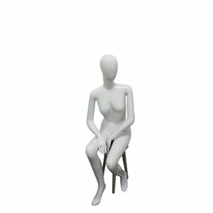 Manechin din plastic dama alb lucios, sezut MP-3