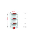 Raft metalic de colt interior Alb 135 cm picture - 4