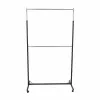 Stender metal dublu E-525 reglabil pe inaltime, Negru-Crom picture - 2