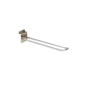 Carlig galvanizat dublu pentru panou slatwall, 20 cm / 4mm