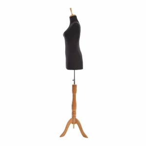Bust Dama Cu Picior Trepied Din Lemn Natur