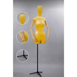 Bust expunere haine dama, galben/auriu
