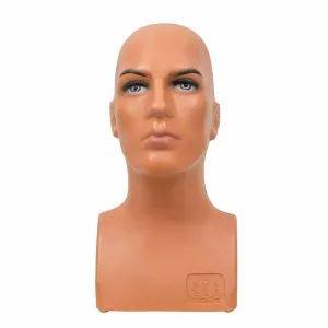Cap barbat plastic bej machiat