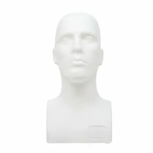 Cap barbat cu bust plastic alb