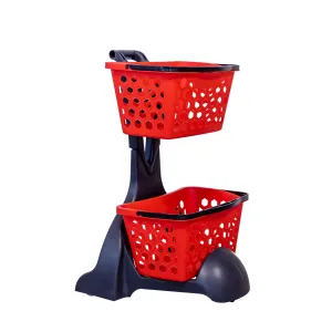 Carucior cu roti pentru cosuri de cumparaturi