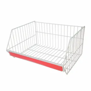Cos metalic alb pentru raft metalic 50 × 40 × 25 cm
