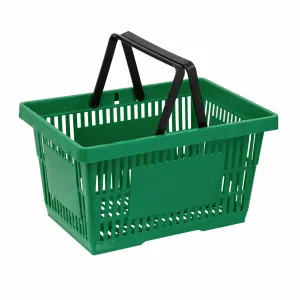 Cos de cumparaturi cu maner 22 litri, Verde