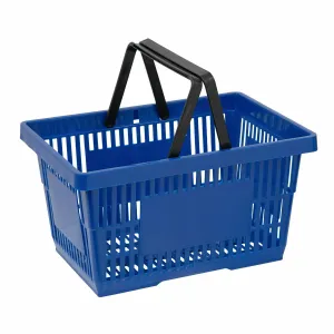 Cos de cumparaturi cu maner 28 Litri, Albastru