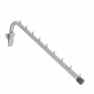 Suport pentru umerașe mobil cu prindere pe perete – 45 cm, cromat