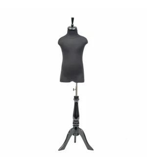 MANECHIN CROITORIE COPIL BUST NEGRU PICIOR LEMN TREPIED NEGRU 6-8 ANI