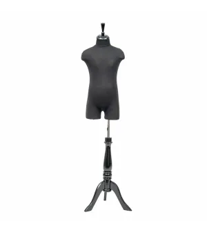 MANECHIN CROITORIE COPIL BUST NEGRU PICIOR LEMN TREPIED NEGRU 8-10 ANI