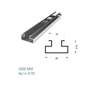 Sina Aluminum Interior, 300 cm Gri