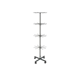 Stand accesorii metalic negru, 4 nivele de expunere