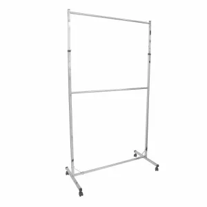 Stender metal dublu E-525 reglabil pe inaltime, Crom