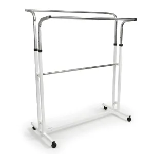 Stender metal dublu reglabil pe inaltime E-553, Alb