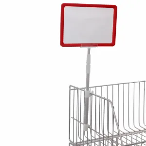 Suport afiș A4 pentru coșuri – reglabil pe înaltime