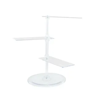 Suport plexiglas transparent cu 3 niveluri pentru expunere produse