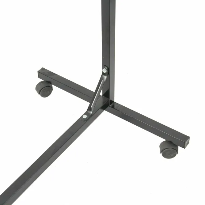 Stender metal dublu E-525 reglabil pe inaltime, Negru-Crom picture - 4