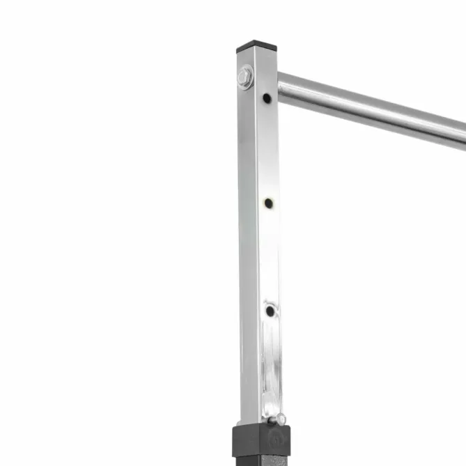 Stender metal dublu E-525 reglabil pe inaltime, Negru-Crom picture - 7