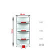 Raft metalic de colt interior Alb 165 cm picture - 4