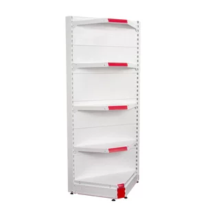 Raft metalic de colt interior Alb 195 cm